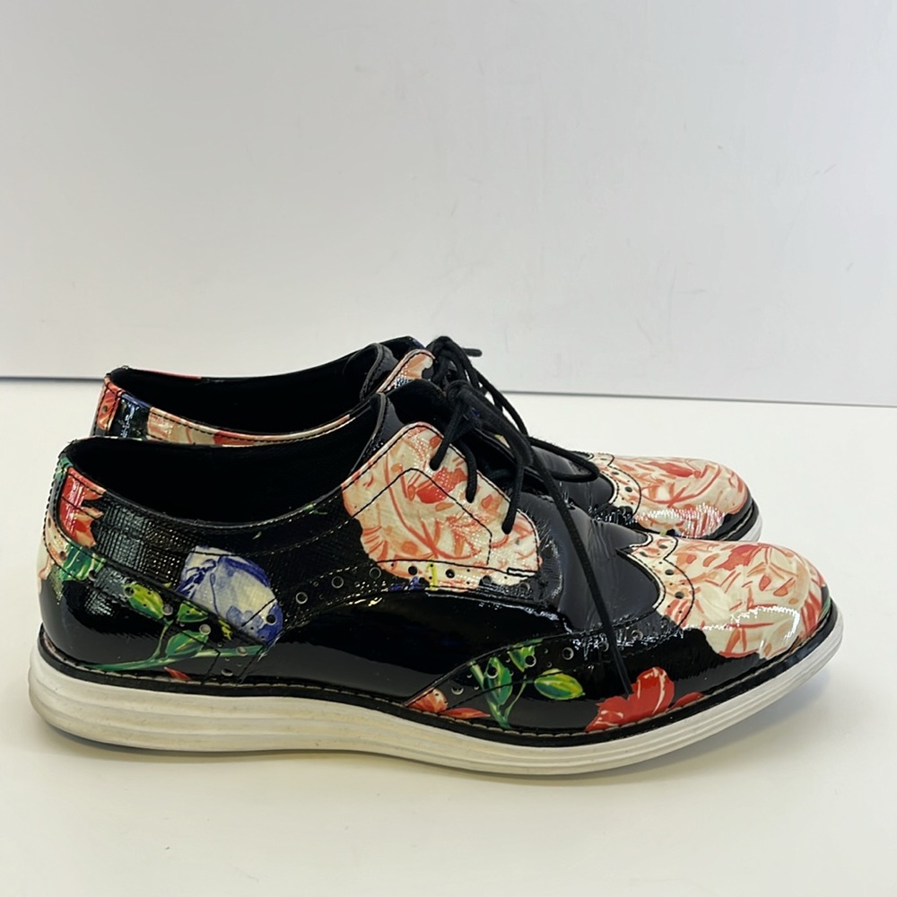 Cole Haan Original Grand w/ Tip Floral Print Lace-Up Oxford Shoes Women’s size 7 - Picture 5 of 16